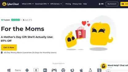 CyberGhost VPN homepage screenshot