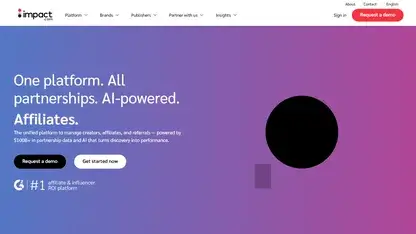 impact.com homepage screenshot