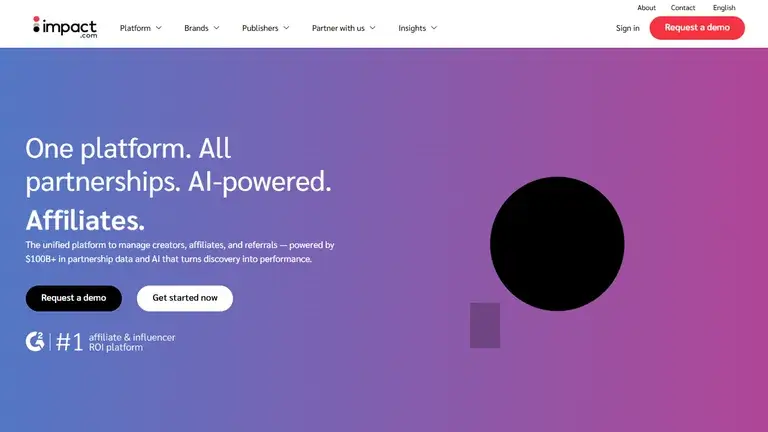 impact.com homepage screenshot