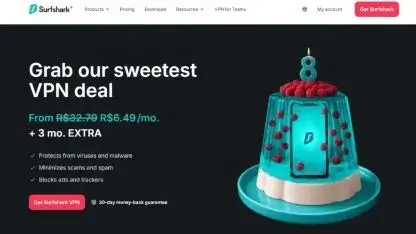 Surfshark homepage screenshot