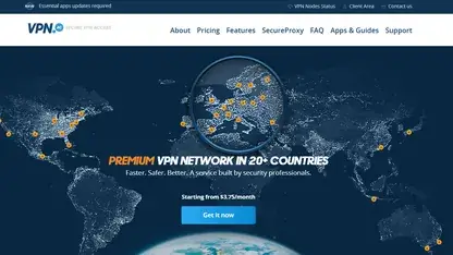 VPN.ac homepage screenshot
