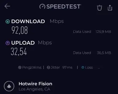 Turbo VPN Automatic protocol speed test result one
