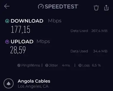 Turbo VPN Lepus protocol speed test result two